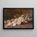 Natuurschildering van roze en witte chrysanthen - Robert Wilton Lockwood — ingelijst kunstwerk aan de muur