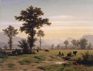 Landschap bij Luzern - Robert Zünd — weergave van het kunstwerk