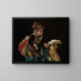 Meisje met een duif - Roberto Fontana — ingelijst kunstwerk aan de muur