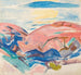 Roodrotsige rotsen - Edvard Munch — weergave van het kunstwerk