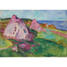 Reproductie van het schilderij van Roode rotsen nabij Åsgårdstrand - Edvard Munch