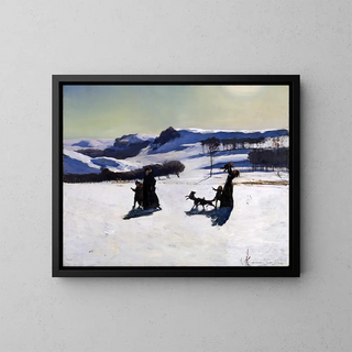 Sneeuwlandschap - Rockwell Kent — ingelijst kunstwerk aan de muur
