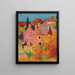 Maisons rouges à Pont - Aven - Roderic O'conor — framed artwork on a wall