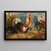 Een haan en een kip in een landschap - Roelant Savery — ingelijst kunstwerk aan de muur