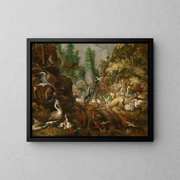 Paradijs der vogels - Roelant Savery — ingelijst kunstwerk aan de muur