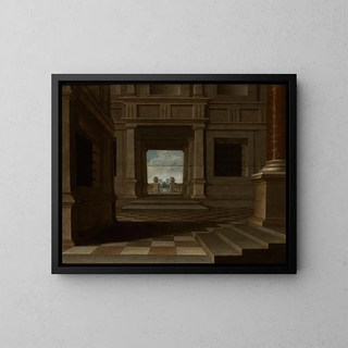 Interieur architectuur - Rogiers de Cuyper — ingelijst kunstwerk aan de muur