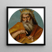 Koning David - Luca Signorelli's kring — ingelijst kunstwerk aan de muur