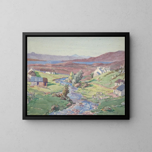 Landschap zonder titel in Schotland - Roland Hipkins — ingelijst kunstwerk aan de muur