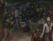 Stedelijk landschap met figuren - Roman Petrović — weergave van het kunstwerk
