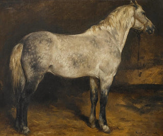 Rosa Bonheur - A dapple grey horse.webp