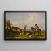 In het weiland - Rosa Bonheur — ingelijst kunstwerk aan de muur