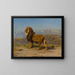 Leeuw in een berglandschap - Rosa Bonheur — ingelijst kunstwerk aan de muur