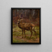 Hert in een herfstlandschap - Rosa Bonheur — ingelijst kunstwerk aan de muur