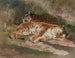 Twee liggende tijgers - Rosa Bonheur — weergave van het kunstwerk