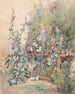 Natuurschilderij van een tuin met katjes - Rosa Mayreder — weergave van het kunstwerk