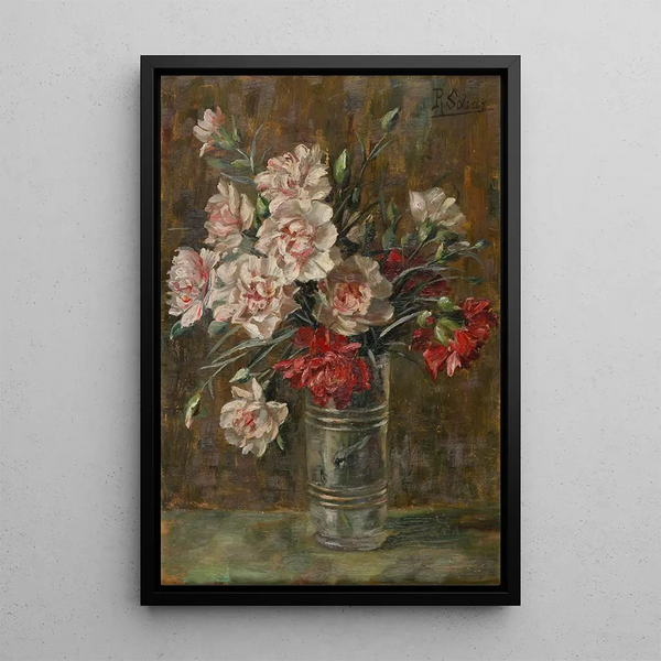 Rosa Scherer - Nelken in einer Vase.webp
