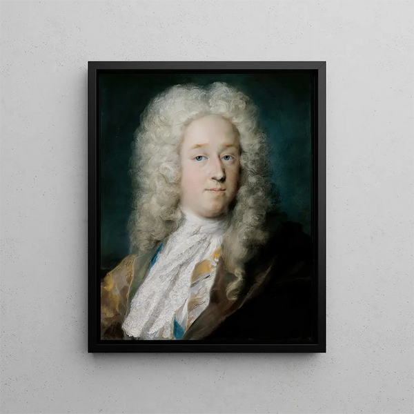Rosalba Carriera - A Gentleman In A Gold Patterned Coat And VioletBrown Cape.webp