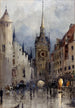 Straatscène in München - Ross Sterling Turner — weergave van het kunstwerk