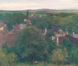 Schemering in Ober-Sievering - Rudolf Bacher — weergave van het kunstwerk
