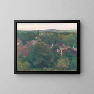 Schemering in Ober-Sievering - Rudolf Bacher — ingelijst kunstwerk aan de muur