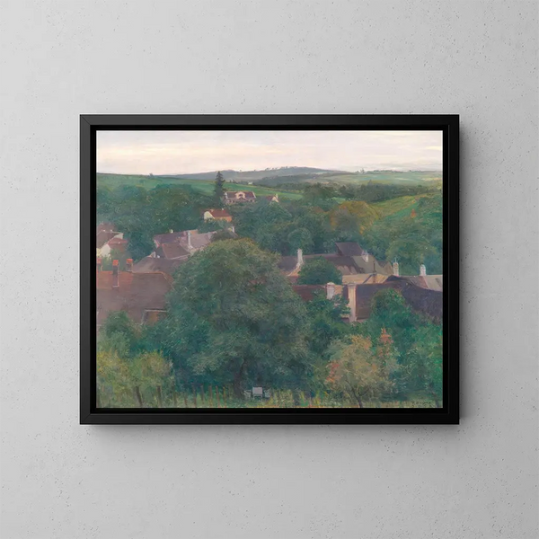 Schemering in Ober-Sievering - Rudolf Bacher — ingelijst kunstwerk aan de muur