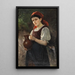 Young girl with a terracotta jug - Rudolf Epp — framed artwork on a wall