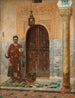 A holy man near an entrance - Rudolf Ernst — artwork view