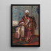 Arabisch schilderij met een waterpijp rokend - Rudolf Ernst — ingelijst kunstwerk aan de muur