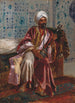 Arabisch schilderij met een waterpijp rokend - Rudolf Ernst — weergave van het kunstwerk