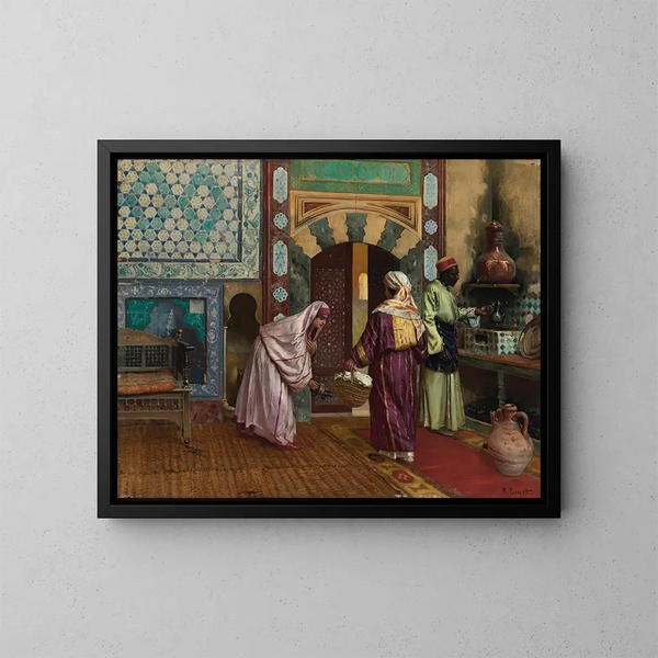 Le Hammam - Rudolf Ernst — ingelijst kunstwerk aan de muur