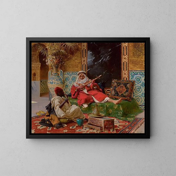 De Muzikanten - Rudolf Ernst — ingelijst kunstwerk aan de muur