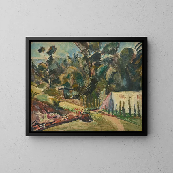 Landschap met tent - Rudolf Grossmann — ingelijst kunstwerk aan de muur