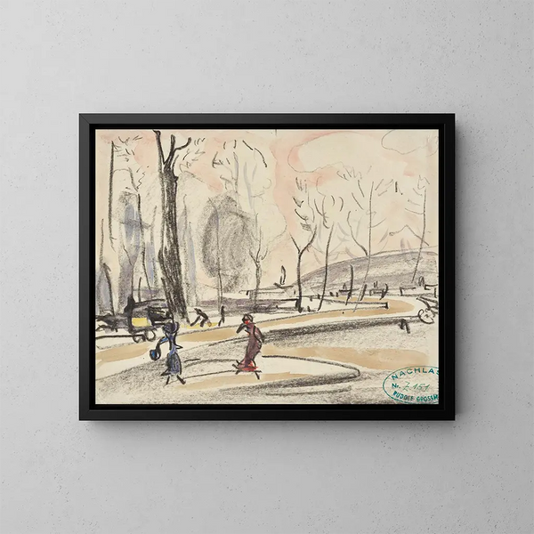 Rue en automne - Rudolf Grossmann — ingelijst kunstwerk aan de muur