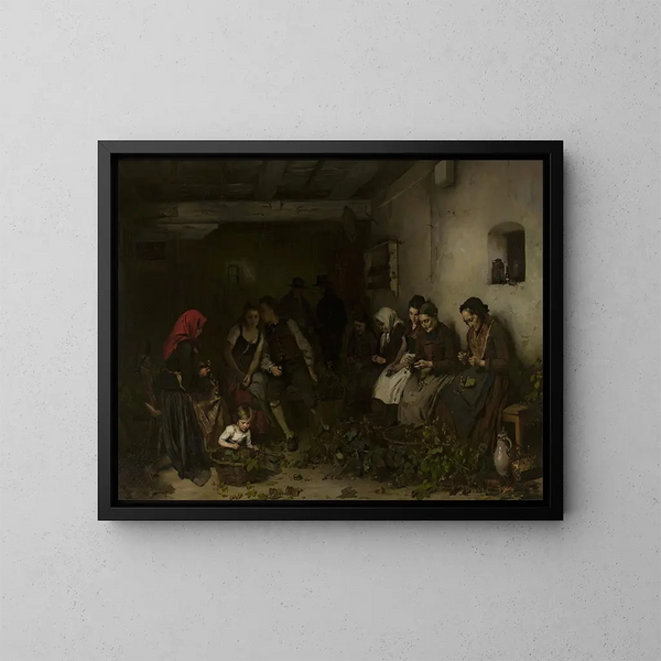 Egrenage du houblon - Rudolf Hirth du Frênes — ingelijst kunstwerk aan de muur