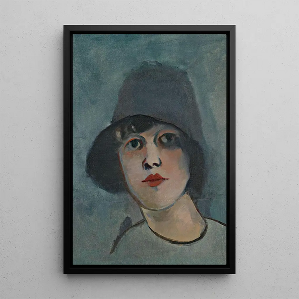 Rudolf Kremlika - Portrait of a Lady In a Hat.webp