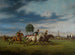 Een paardenrace - Rudolf Kuntz — weergave van het kunstwerk