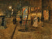 Straatscène van een nachtelijk straatbeeld in Parijs - Rudolf Quittner — weergave van het kunstwerk