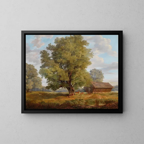 Hertogen in de Praterweiden - Rudolf Swoboda — ingelijst kunstwerk aan de muur