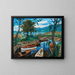 Landschap van het Bodenmeer - Rudolf Wacker — ingelijst kunstwerk aan de muur