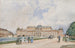 van Vue du Belvédère supérieur à Vienne - Rudolf von Alt — weergave van het kunstwerk