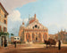 van het uitzicht op de basiliek van Sint-Antonius van Padua - Rudolf von Alt — weergave van het kunstwerk