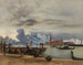 Uitzicht op San Giorgio Maggiore vanaf de Mole in Venetië - Rudolf von Alt — weergave van het kunstwerk