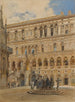 Cour du Palais des Doges à Venise - Rudolf von Alt — weergave van het kunstwerk