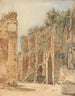 De ruïnes van het kasteel van Emmerberg in de Nieuwe Wereld nabij Wiener Neustadt - Rudolf von Alt — weergave van het kunstwerk