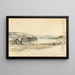 Huizen bij het meer van Attersee studie - Rudolf von Alt — ingelijst kunstwerk aan de muur