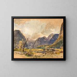 Rudolf von Alt - Lake Hallstadt.webp