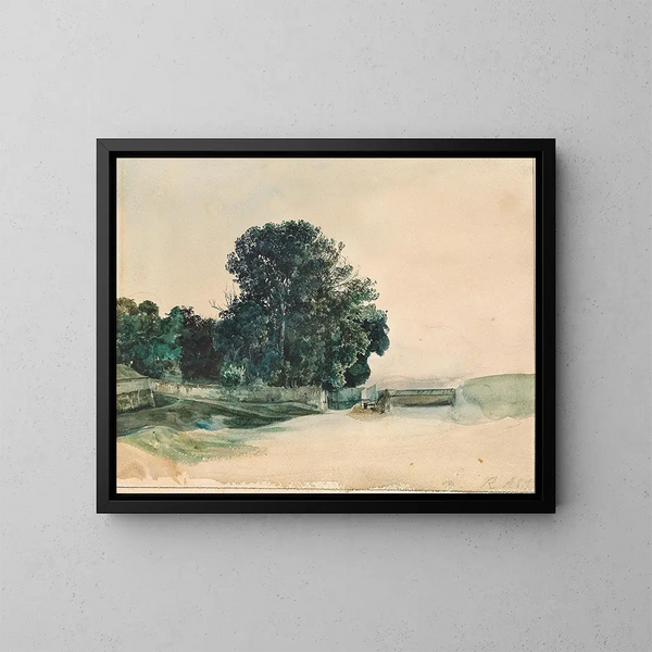 Studie van een boom - Rudolf von Alt — ingelijst kunstwerk aan de muur