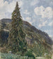De oude dennenboom van Bad Gastein - Rudolf von Alt — weergave van het kunstwerk