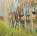 Stream lined with poplars - Pierre-Eugène Montzin — displayed in an interior