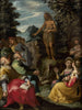 De prediking van Johannes de Doper - Rutilio Manetti — weergave van het kunstwerk